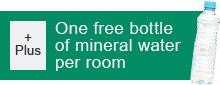 One free bottle of
mineral water per room